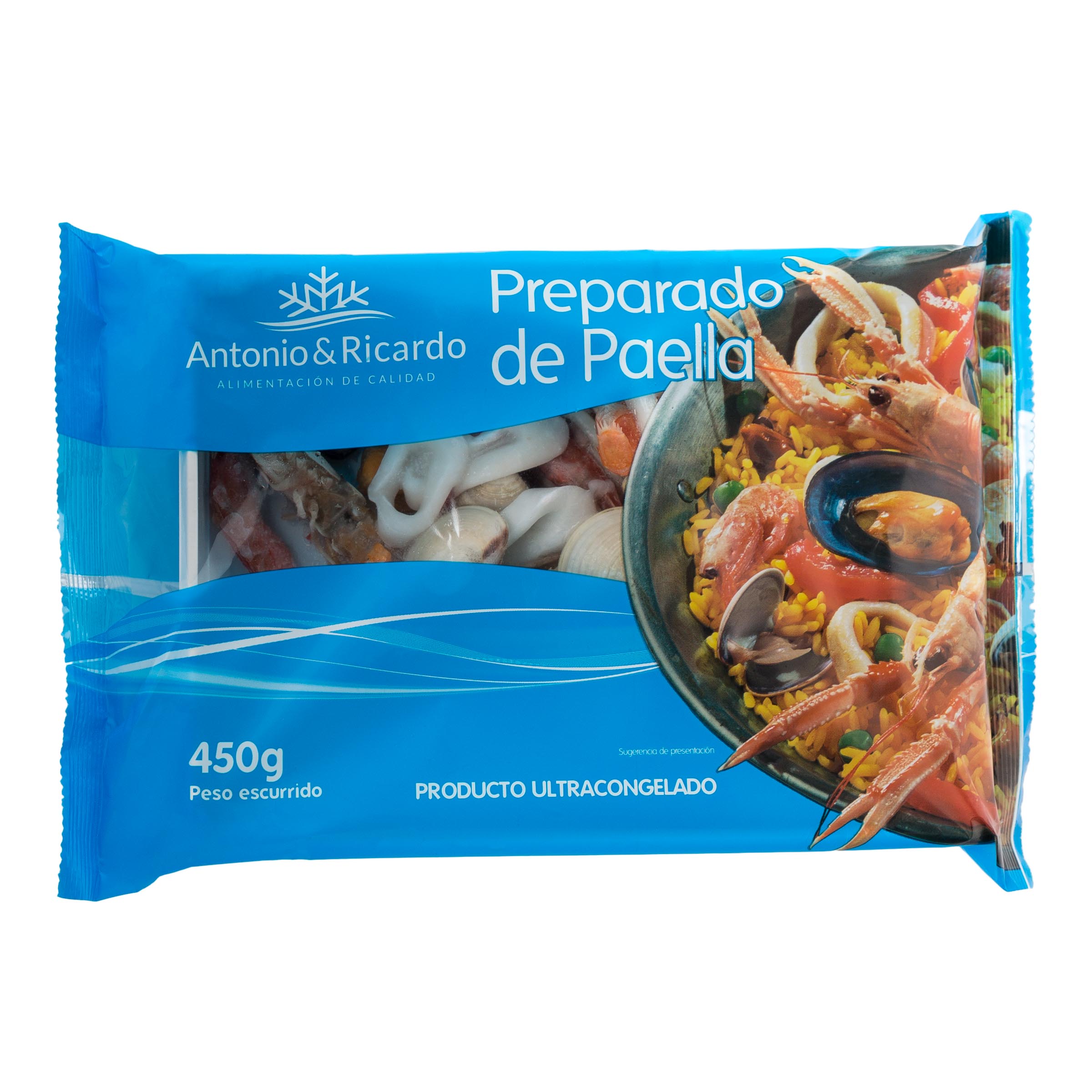 colateral mapa Farmacología Preparado de paella de marisco Antonio y Ricardo 450g | Ahorramas