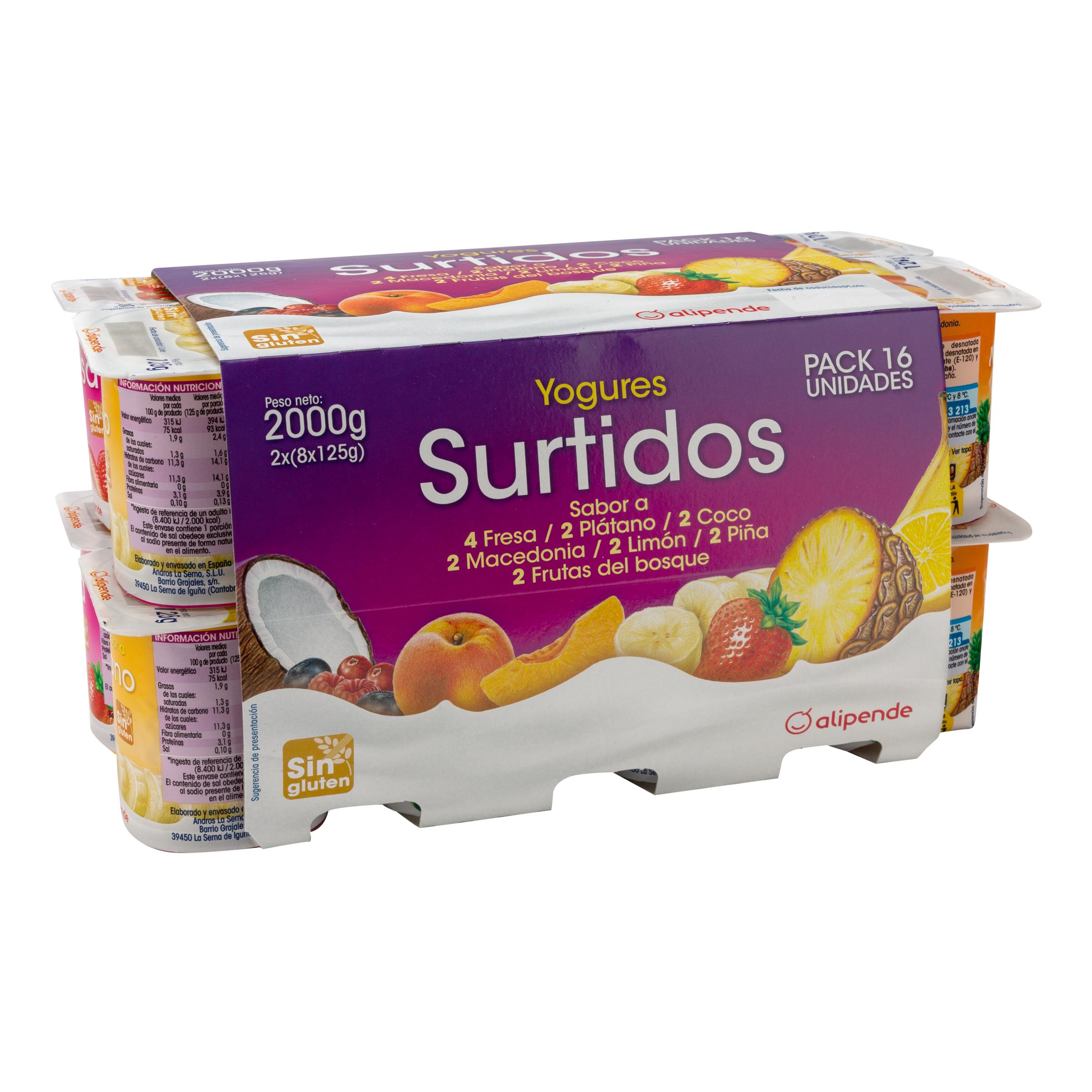 Yogur Alipende pack 16 sabores surtidos