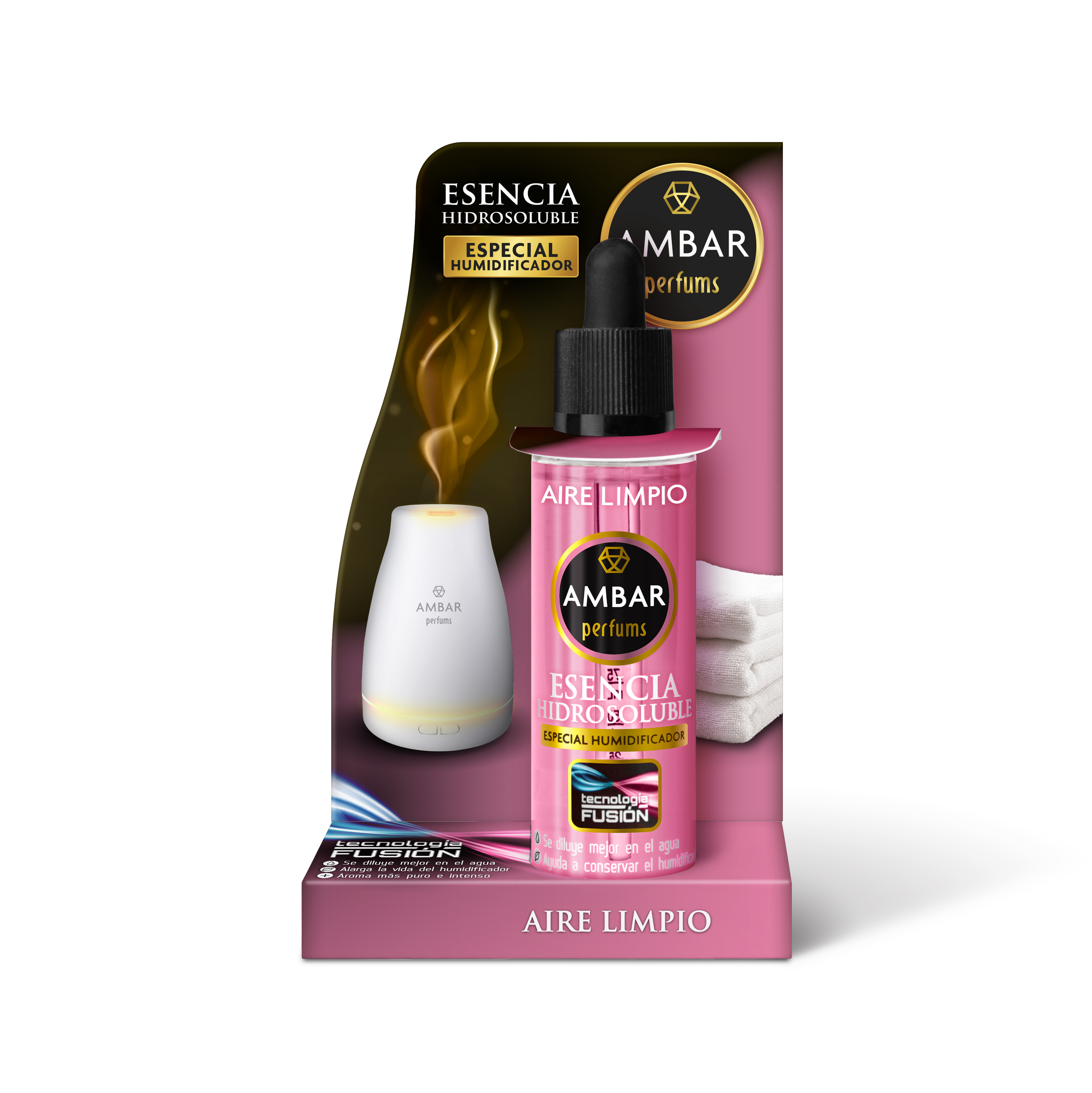 Esencia hidrosoluble Ambar 50ml aire limpio