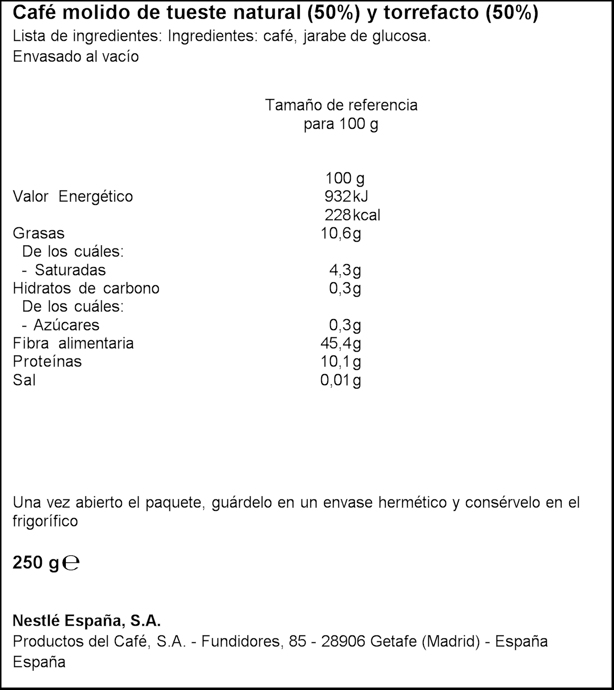 Café molido La Estrella mezcla 250g