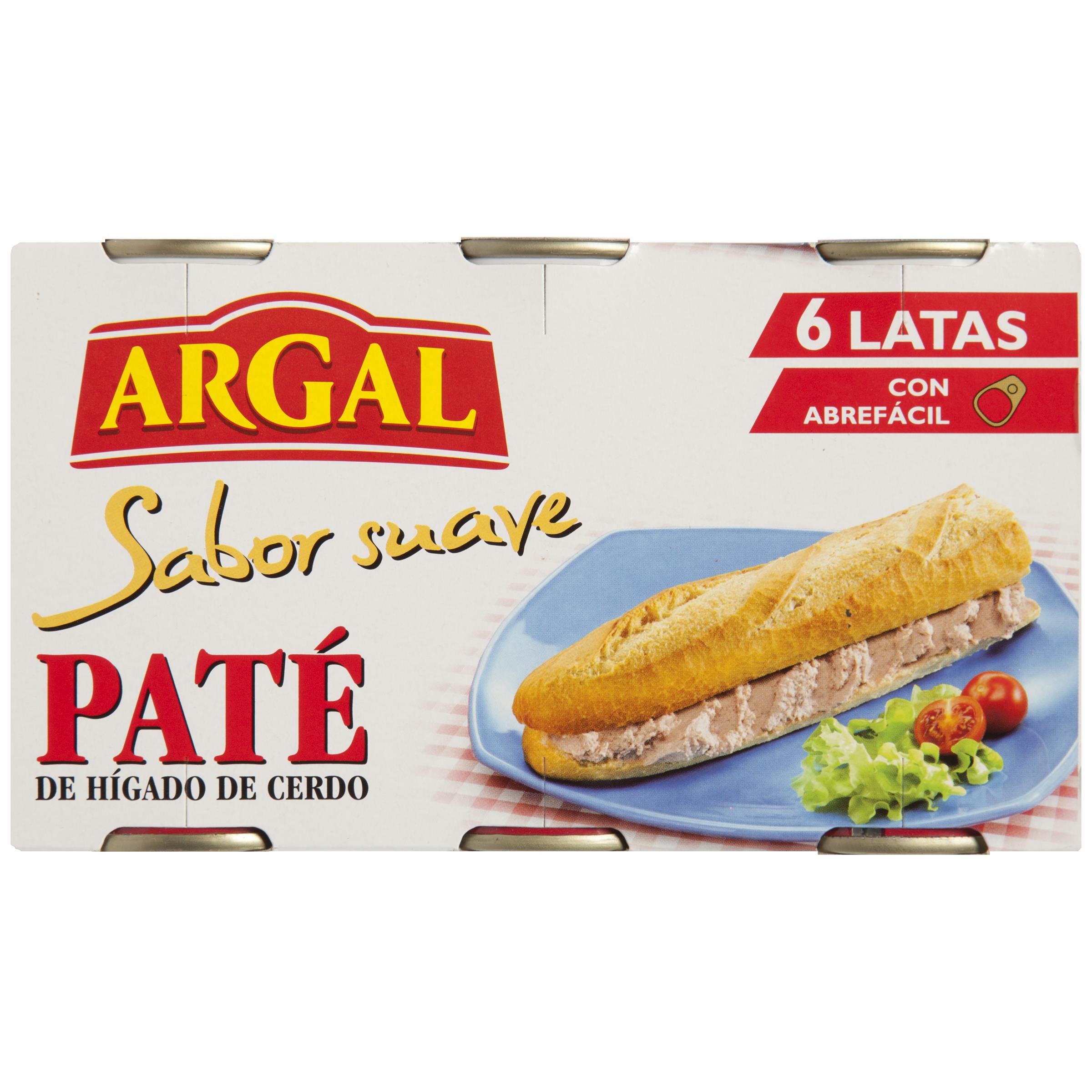 Paté sabor suave Argal pack 6