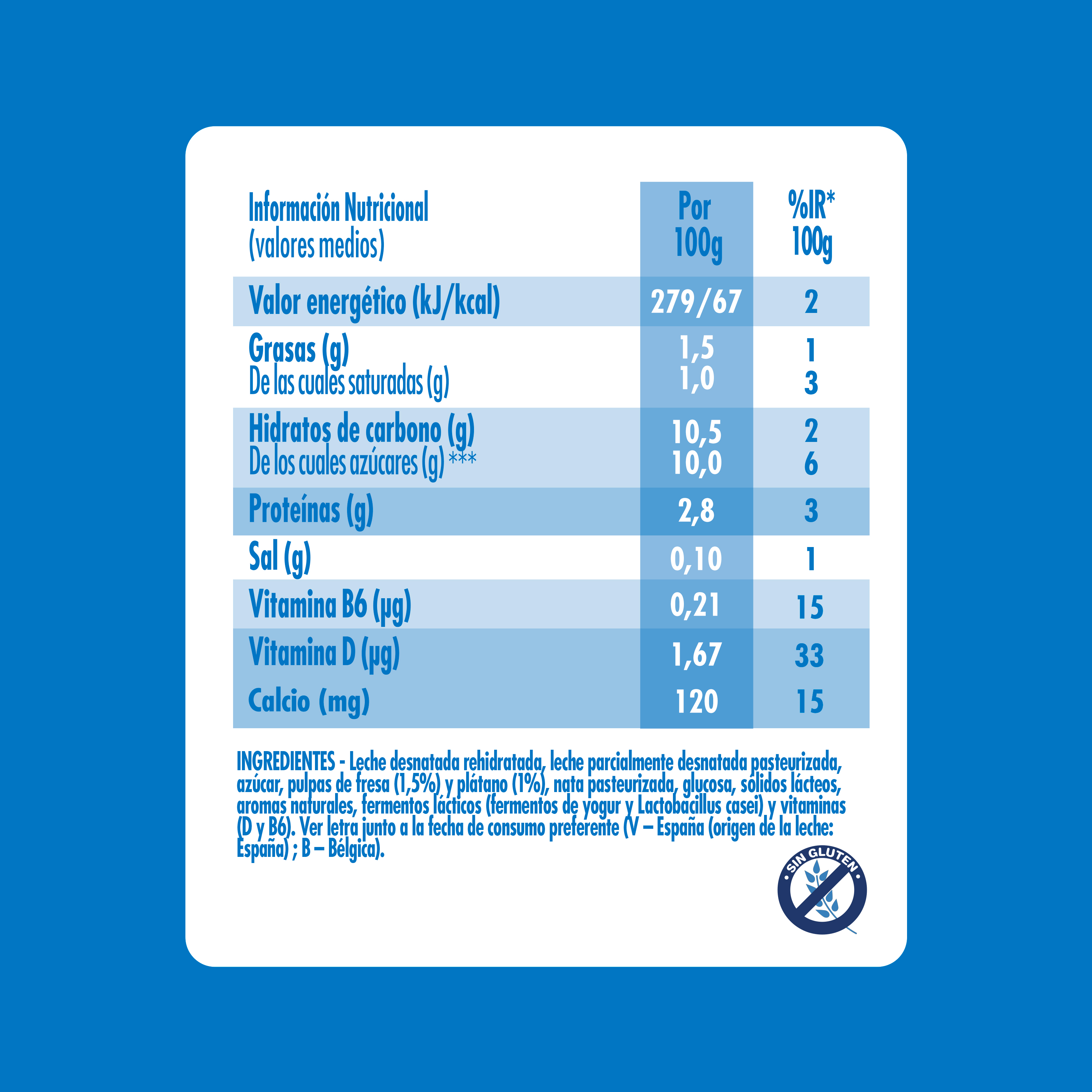 Actimel pack 6 sabor fresa plátano