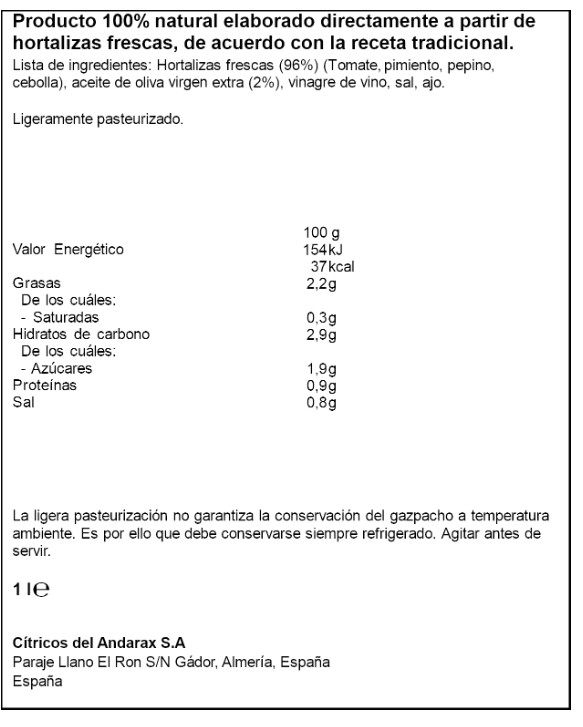 Gazpacho Don Simón 1l