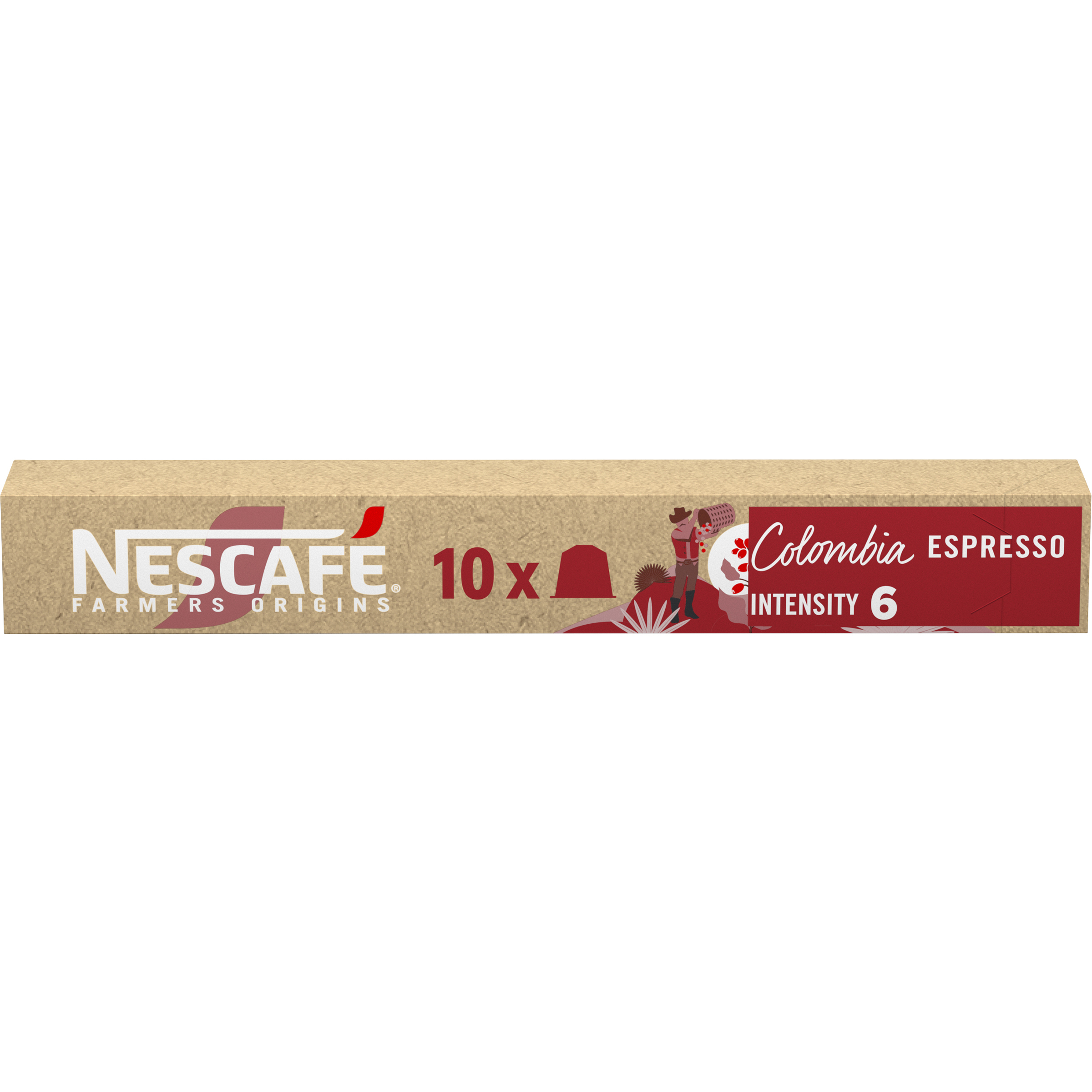 Cápsulas de café de Colombia intensidad 6 espresso 10 cápsulas