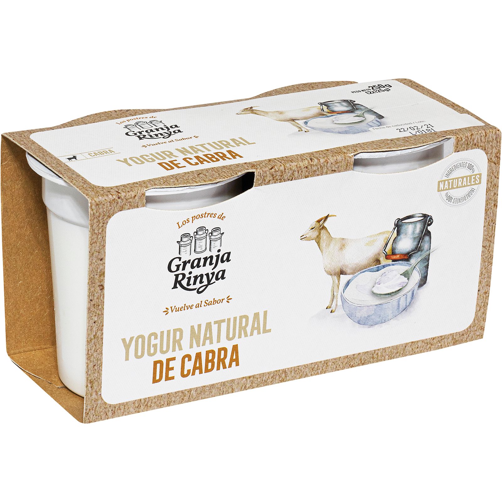 Yogur cabra Granja Rinya Pack 2 Natural
