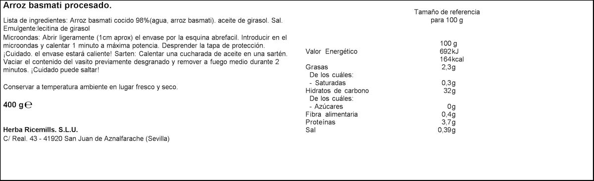 Arroz basmati Brillante p2 xl