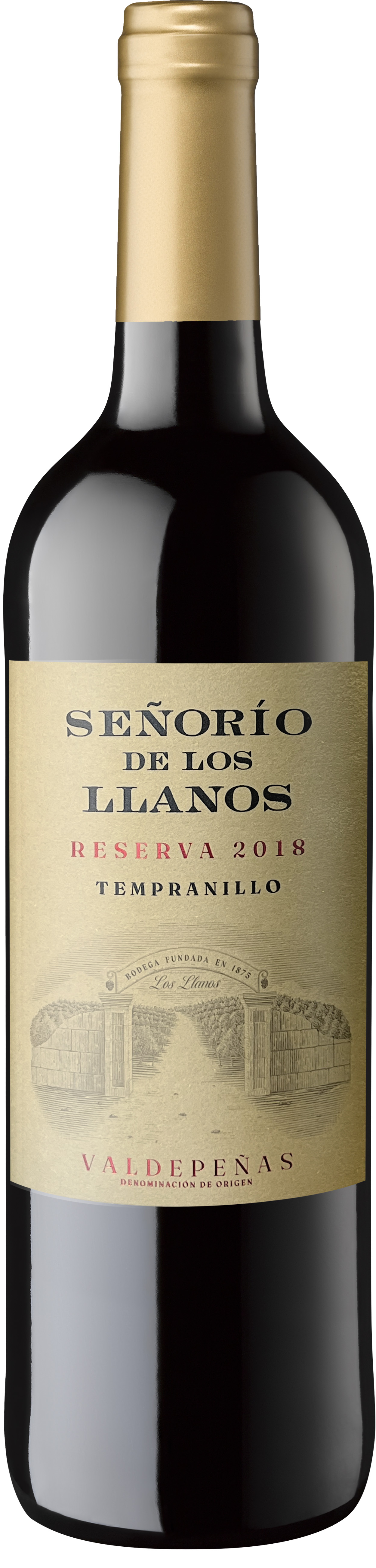 Vino tinto DO Valdepeñas Señorío los Llanos reserva