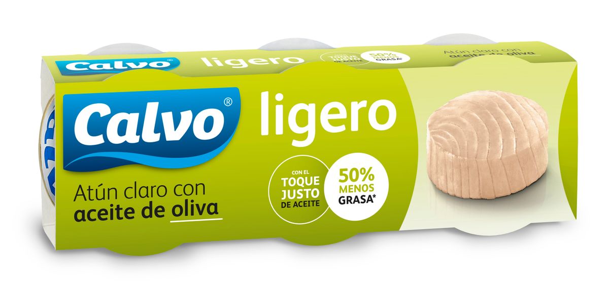 Atún claro Calvo pack 3 ligero en aceite oliva