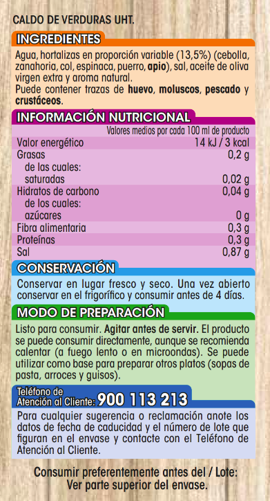 Caldo de verduras Alipende 1l