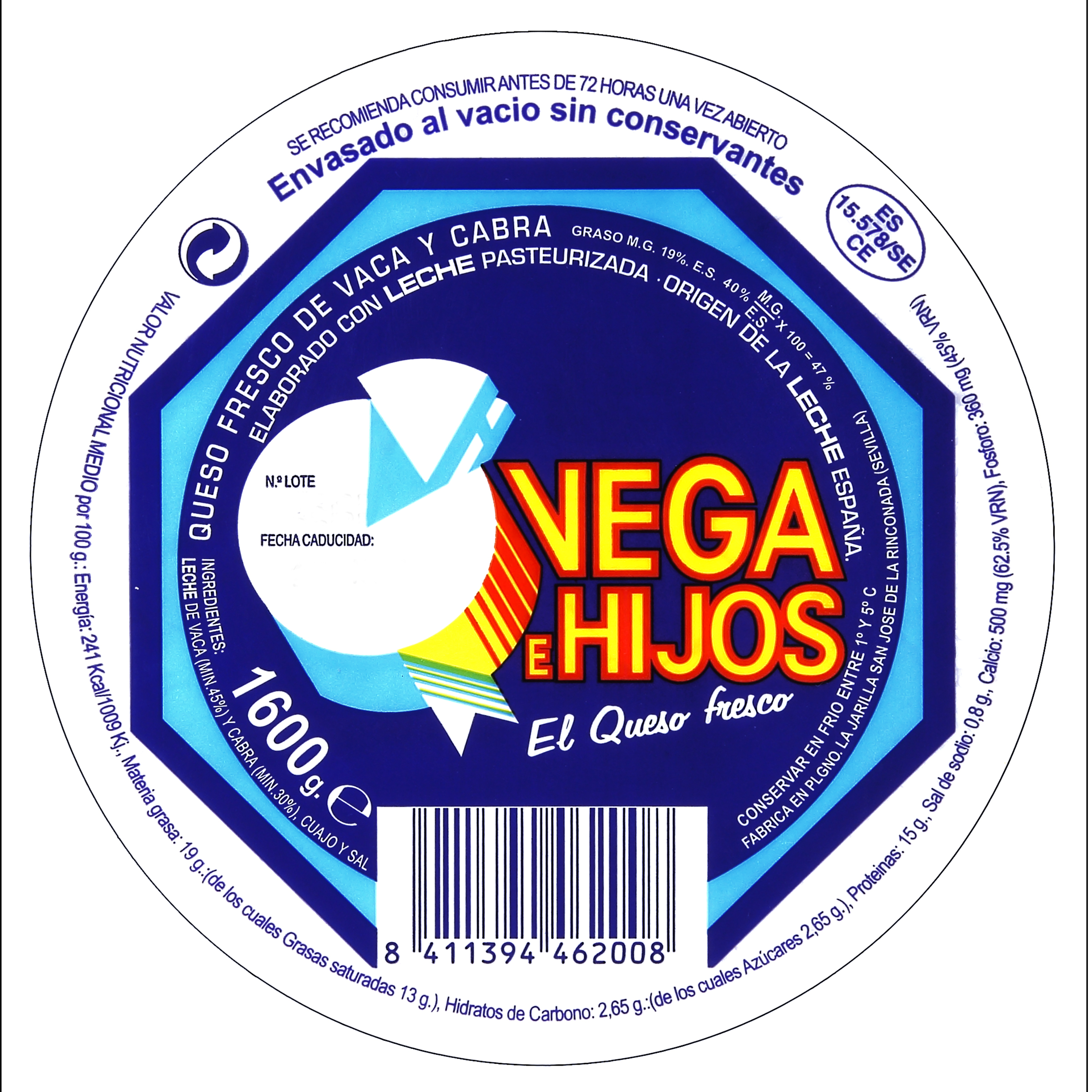 Queso fresco Vega E Hijos