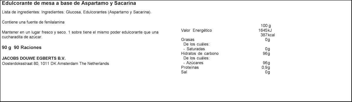 Edulcorante en sobres Natreen 50 + 40 unidades