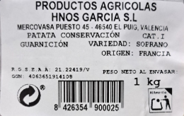 Patata blanca guarnición malla 1kg