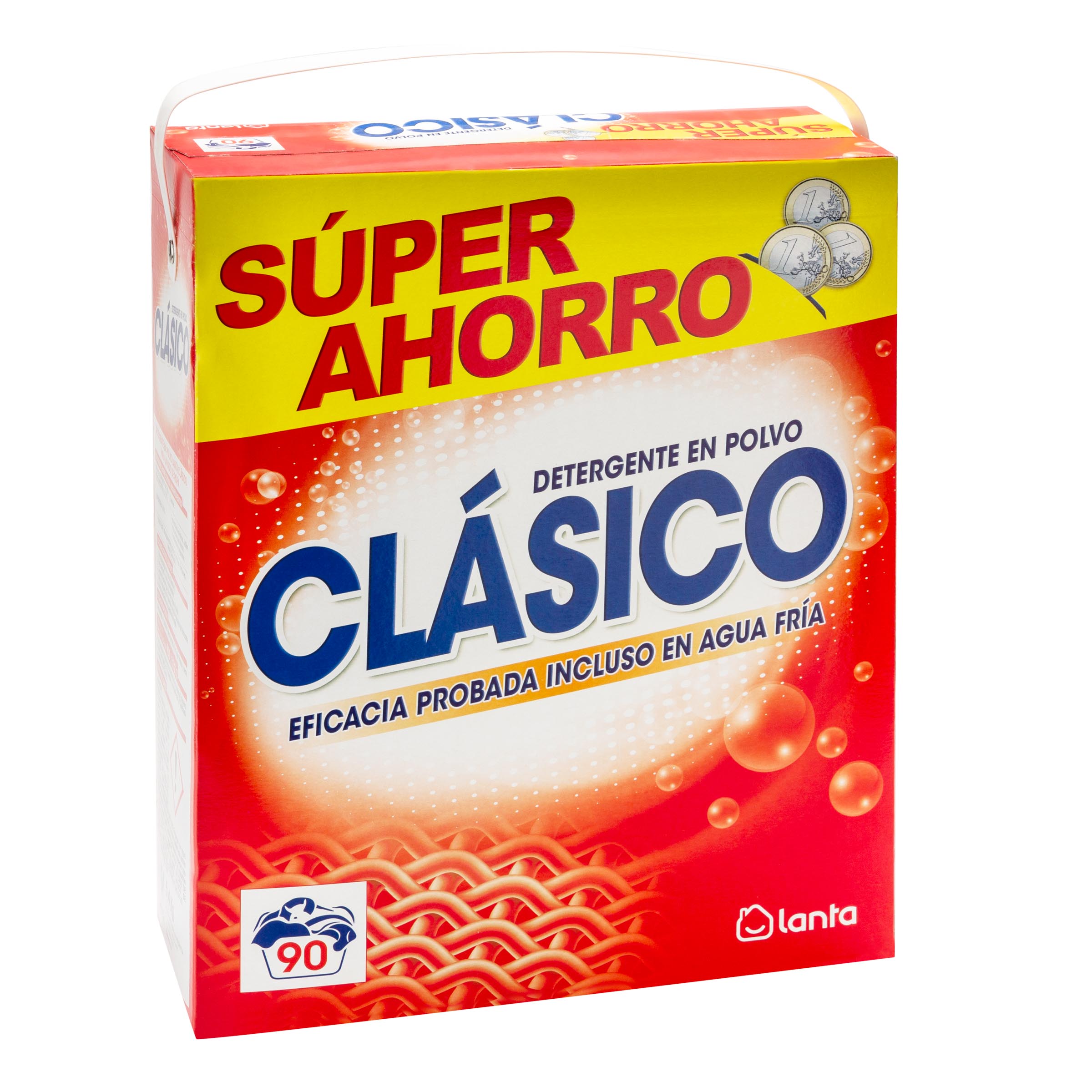 Detergente en polvo Lanta 90 lavados clásico