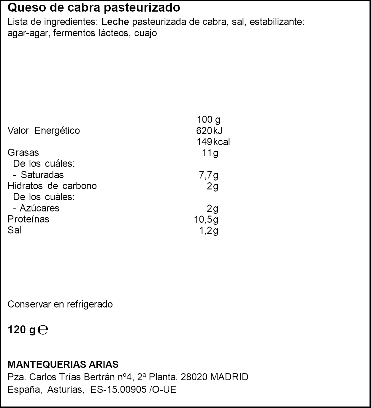 Queso crema San Millan Cabra 120g