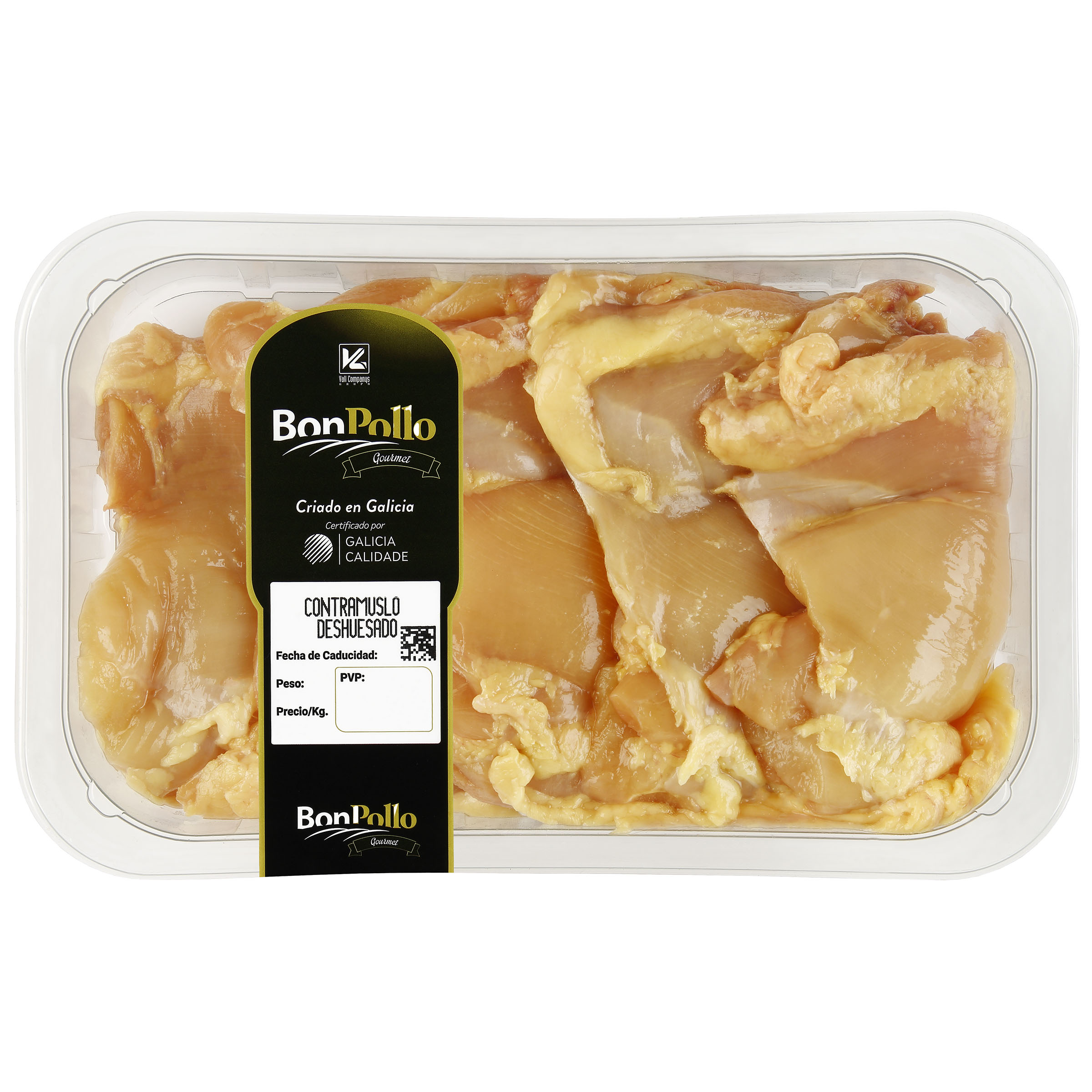 Contramuslo sin piel y deshuesado de pollo BonPollo 800g Aprox