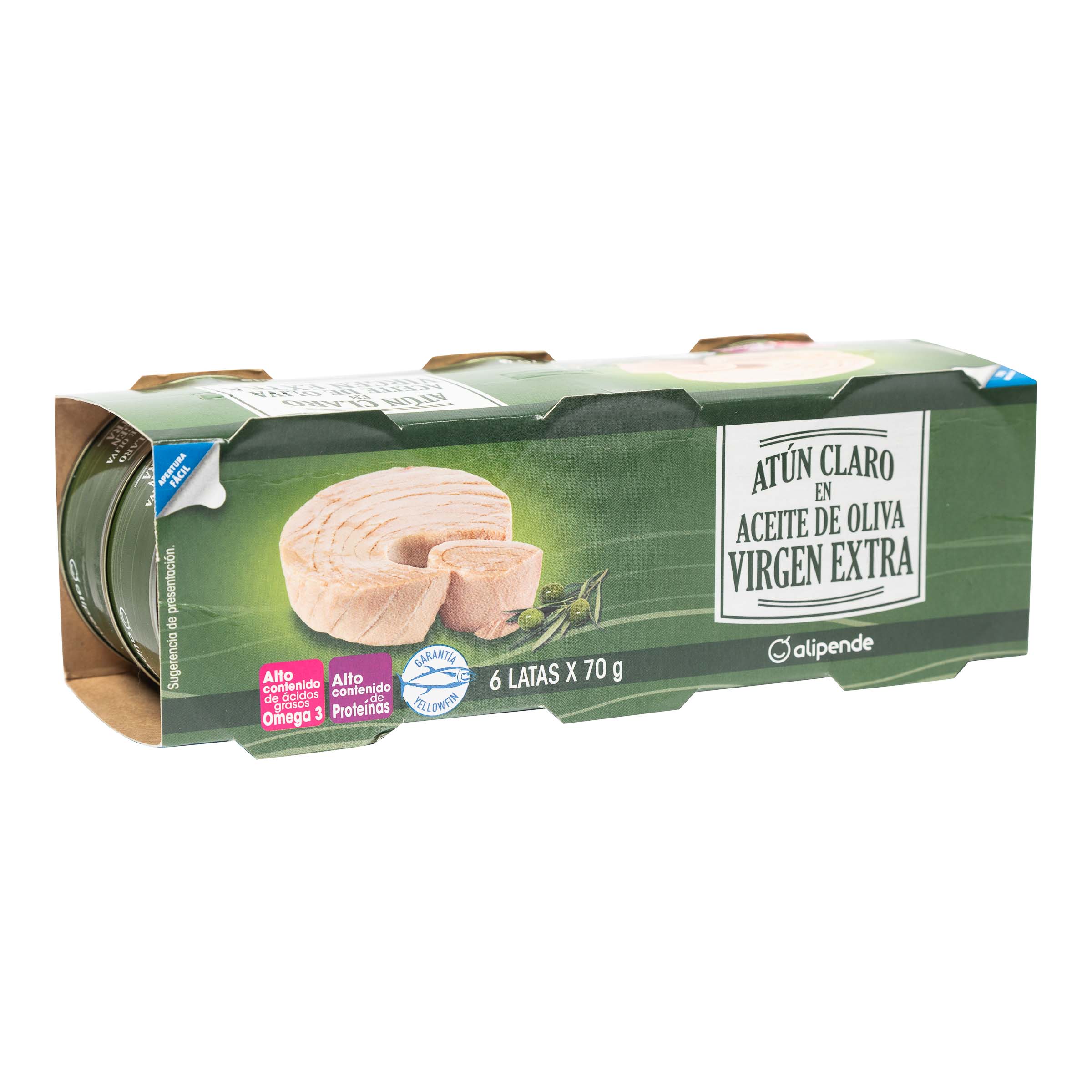 Atún claro Alipende pack 6 en aceite oliva virgen extra