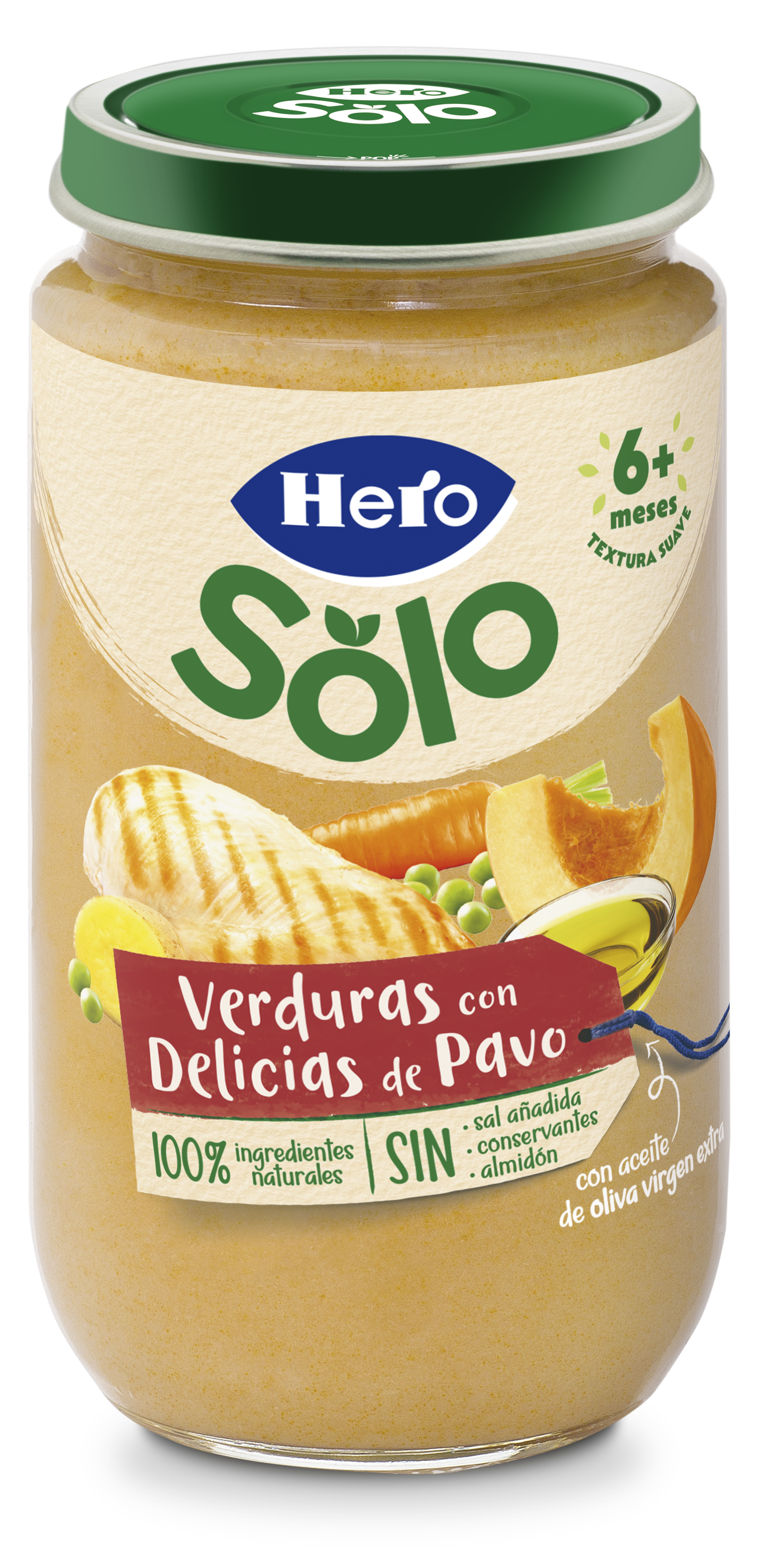 Tarro Hero Solo verduritas delicias de pavo 235g