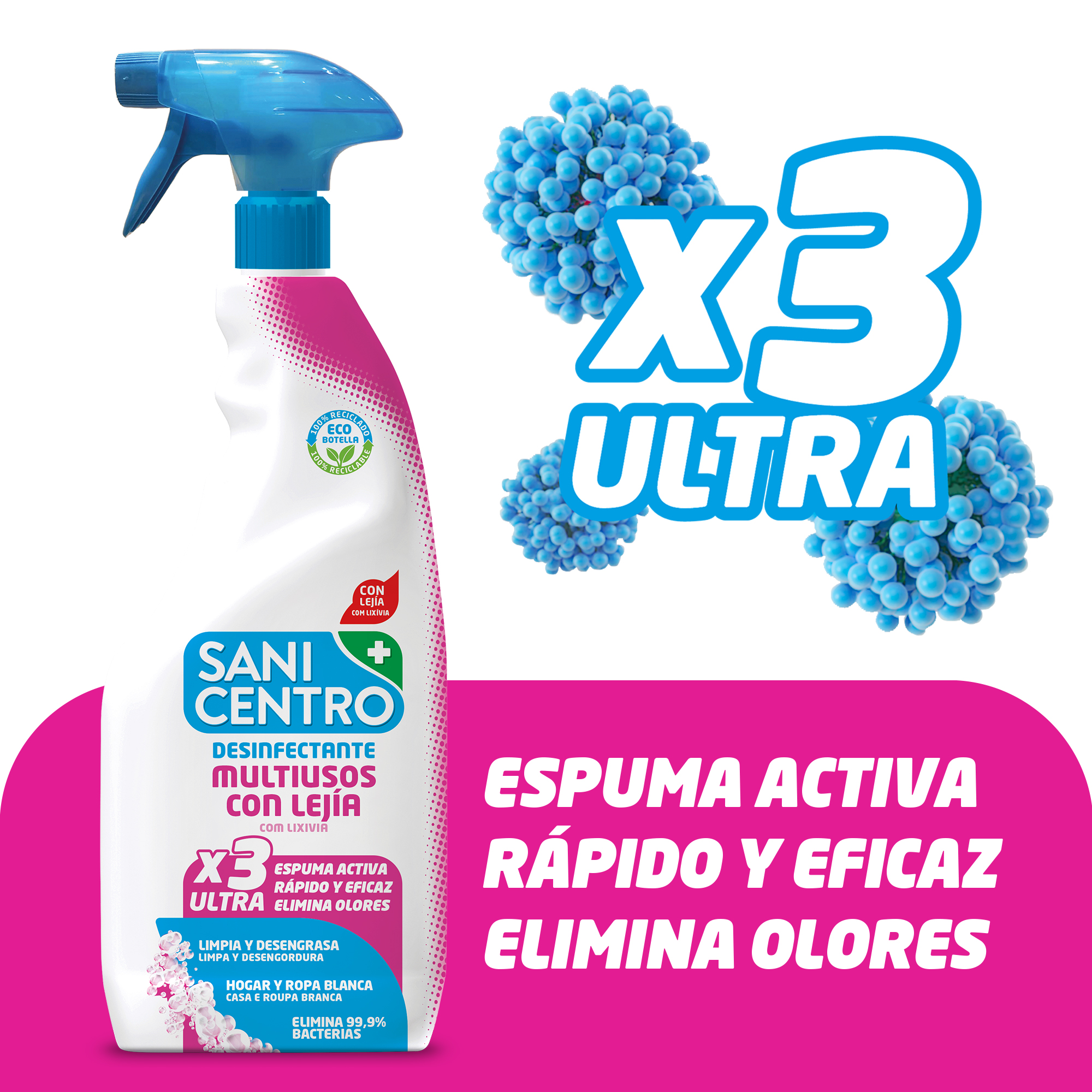 Lejía Multiusos Sanicentro 750ml pistola