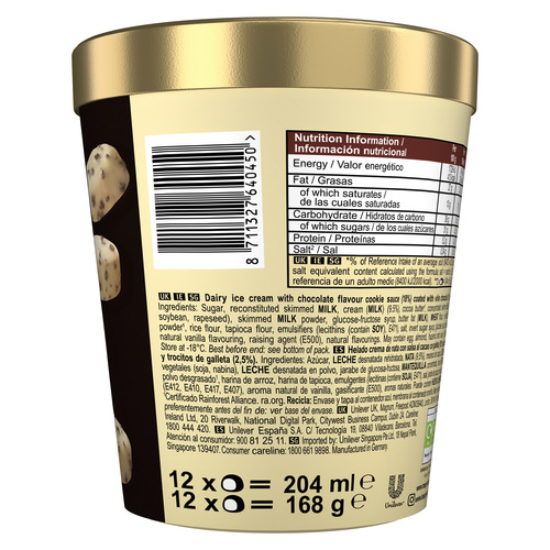 Helado Magnum Bonbon 12u White Choco-cookie