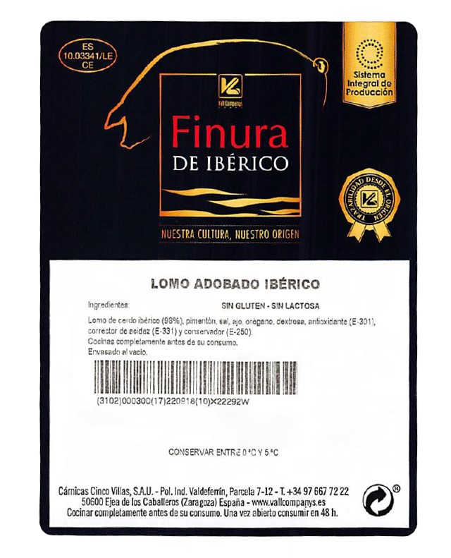 Lomo de cerdo ibérico adobado
