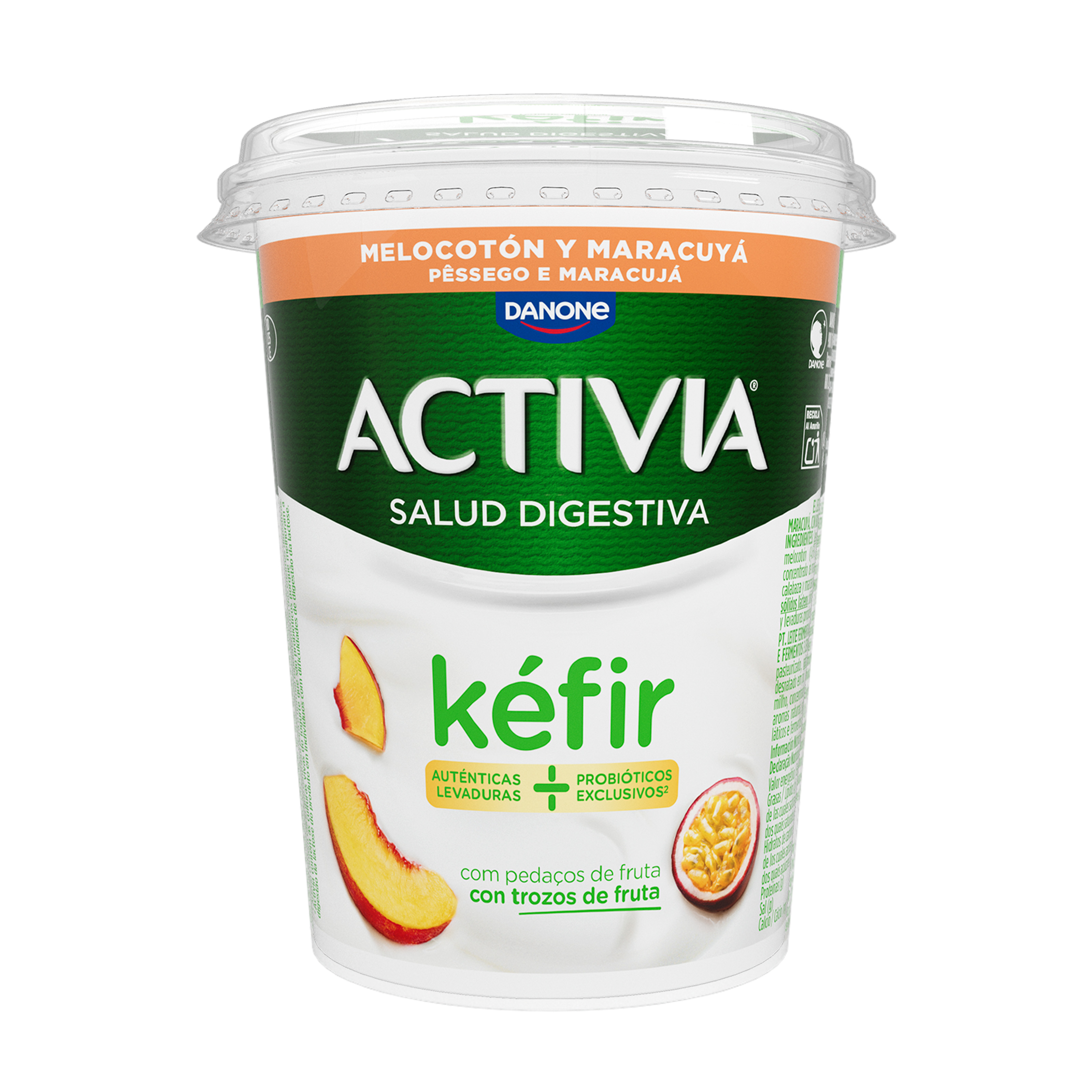Kefir activia con sabor a melocotón y maracuyá 380g Activia