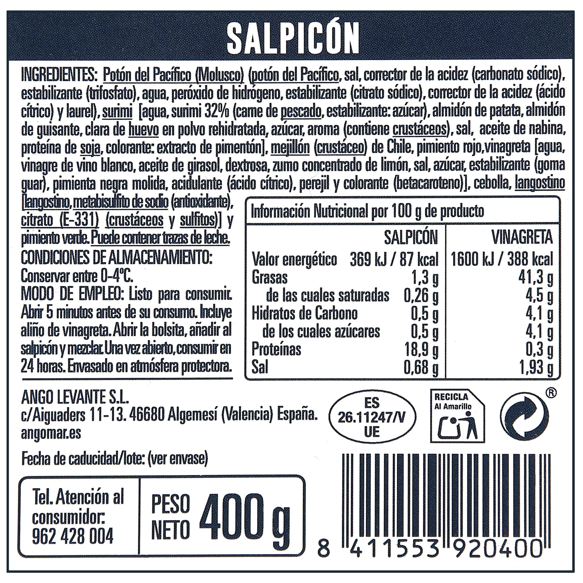 Salpicón Angomar 400g