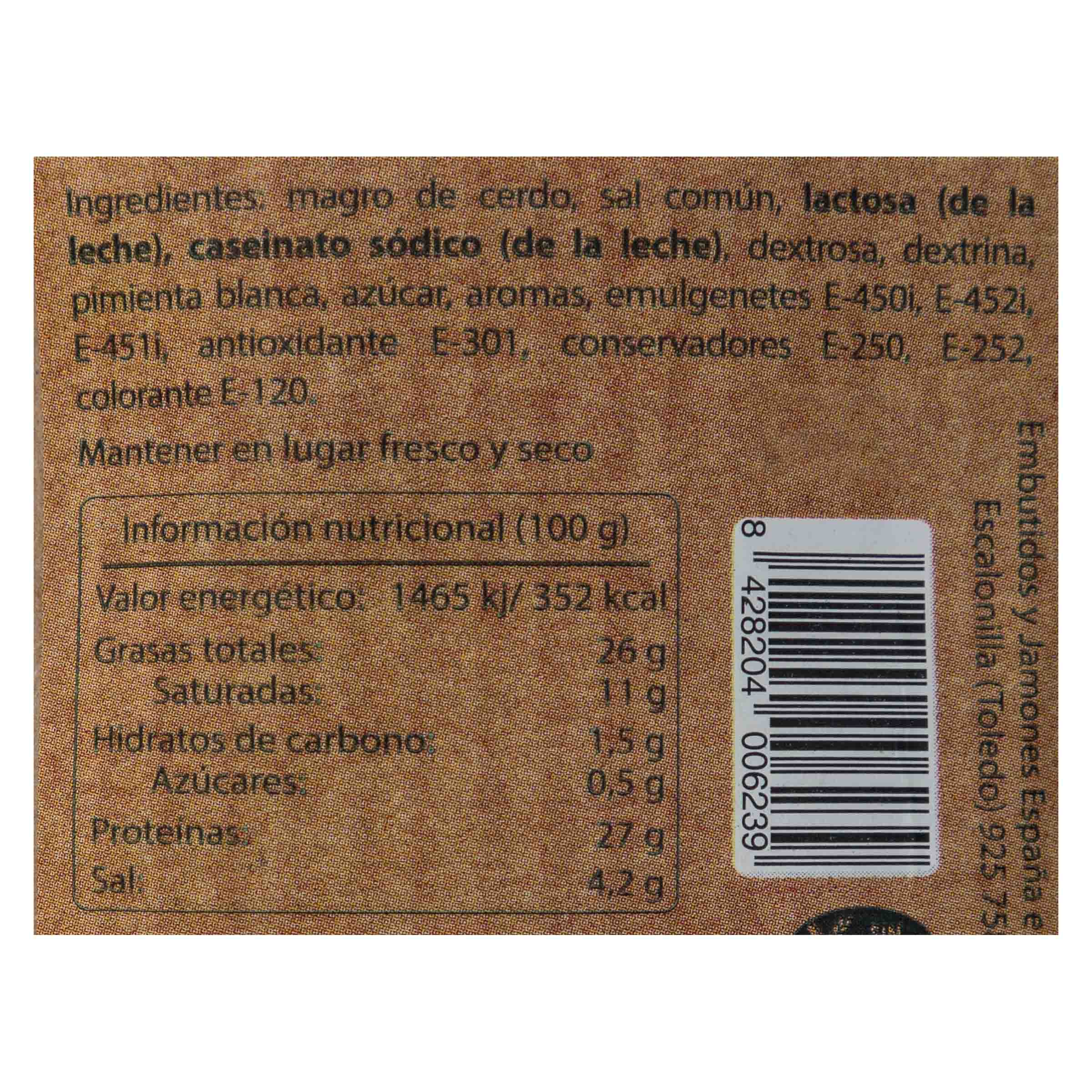 Salchichón en lonchas calidad extra España 200g