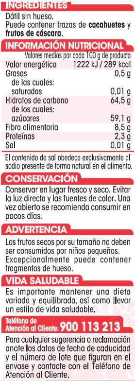 Dátil sin hueso Alipende 250g