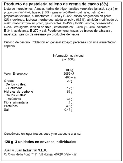 Bombón zebra 3u Dulcesol 120g.
