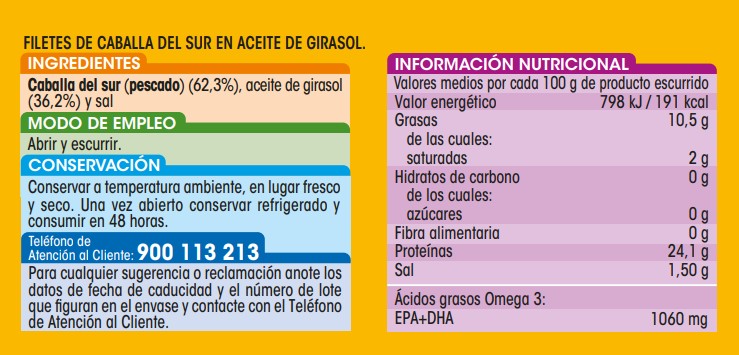 Filete de caballa Alipende pack-2 en aceite de girasol