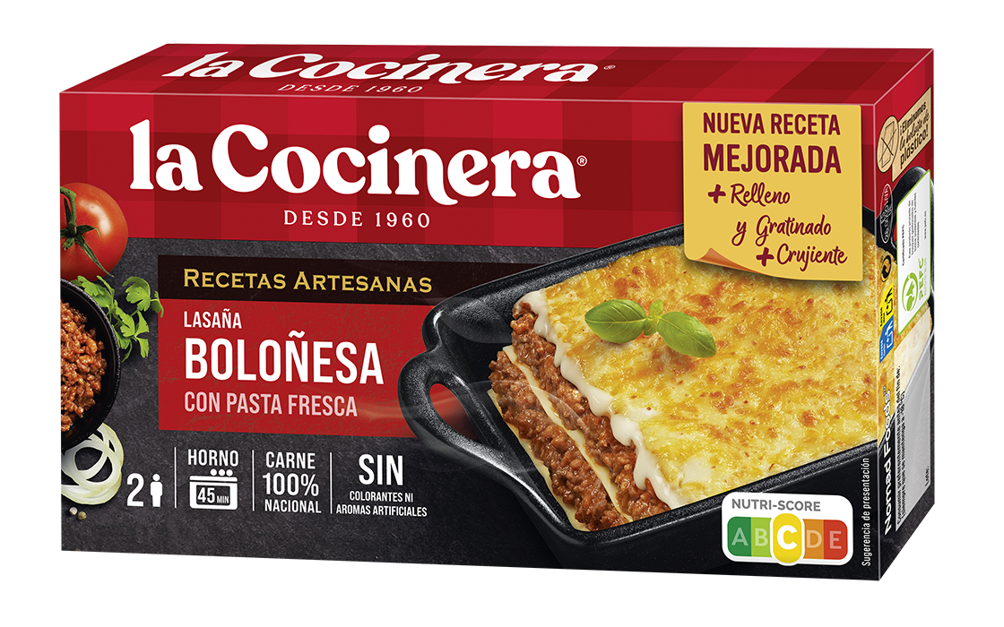 Lasaña La Cocinera boloñesa 500g