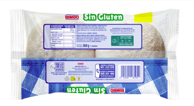 Pan hamburguesa sin gluten rústica Bimbo 160g