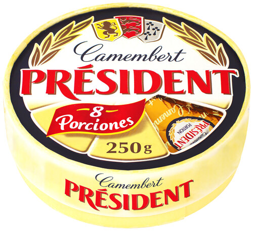 Queso camembert en porciones Président 250g