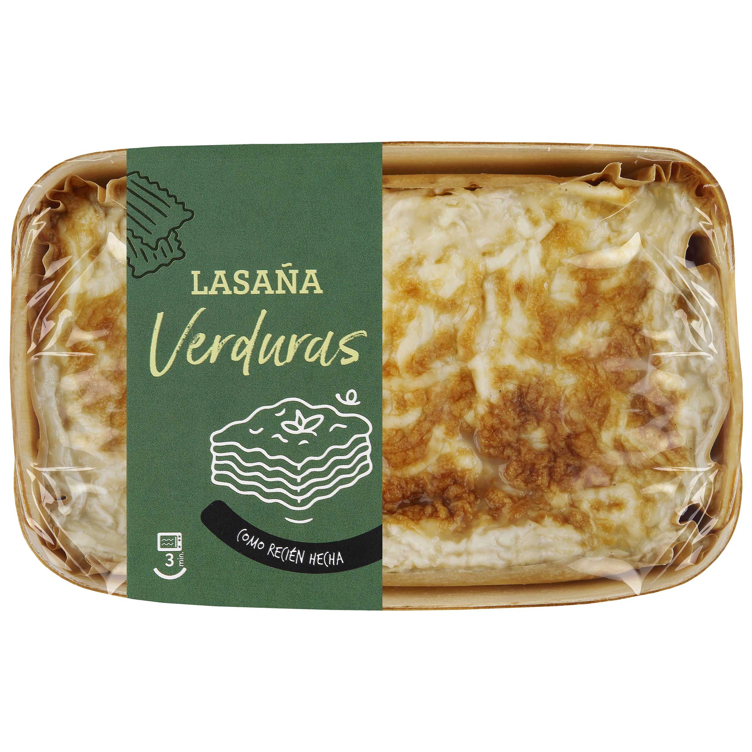 Lasaña gratinada con verduras 350g