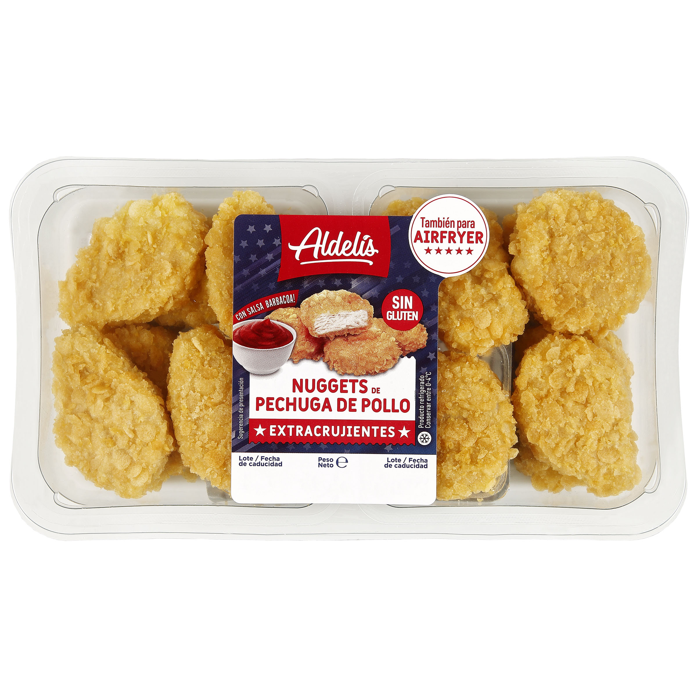 Nuggets de pollo extracrujientes Aldelis 320g