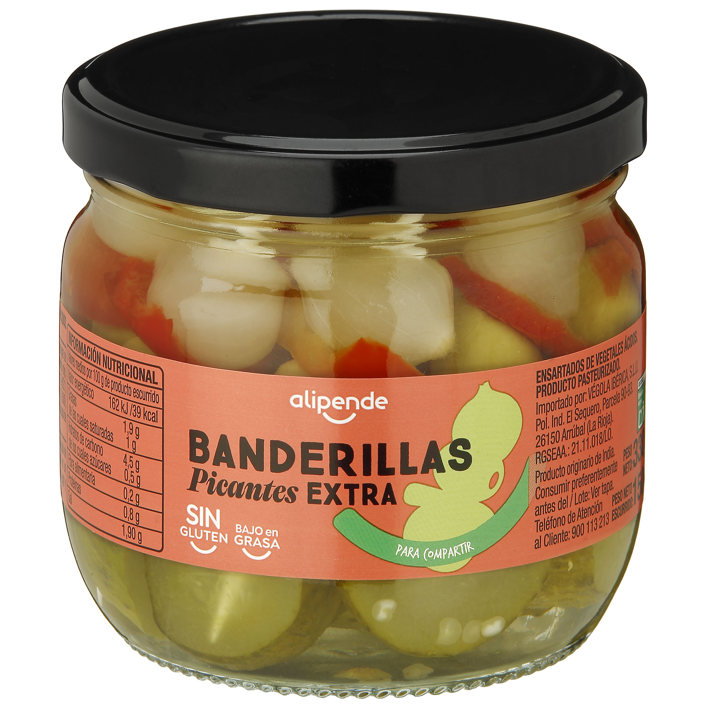 Banderillas picantes categoría extra Alipende 150g