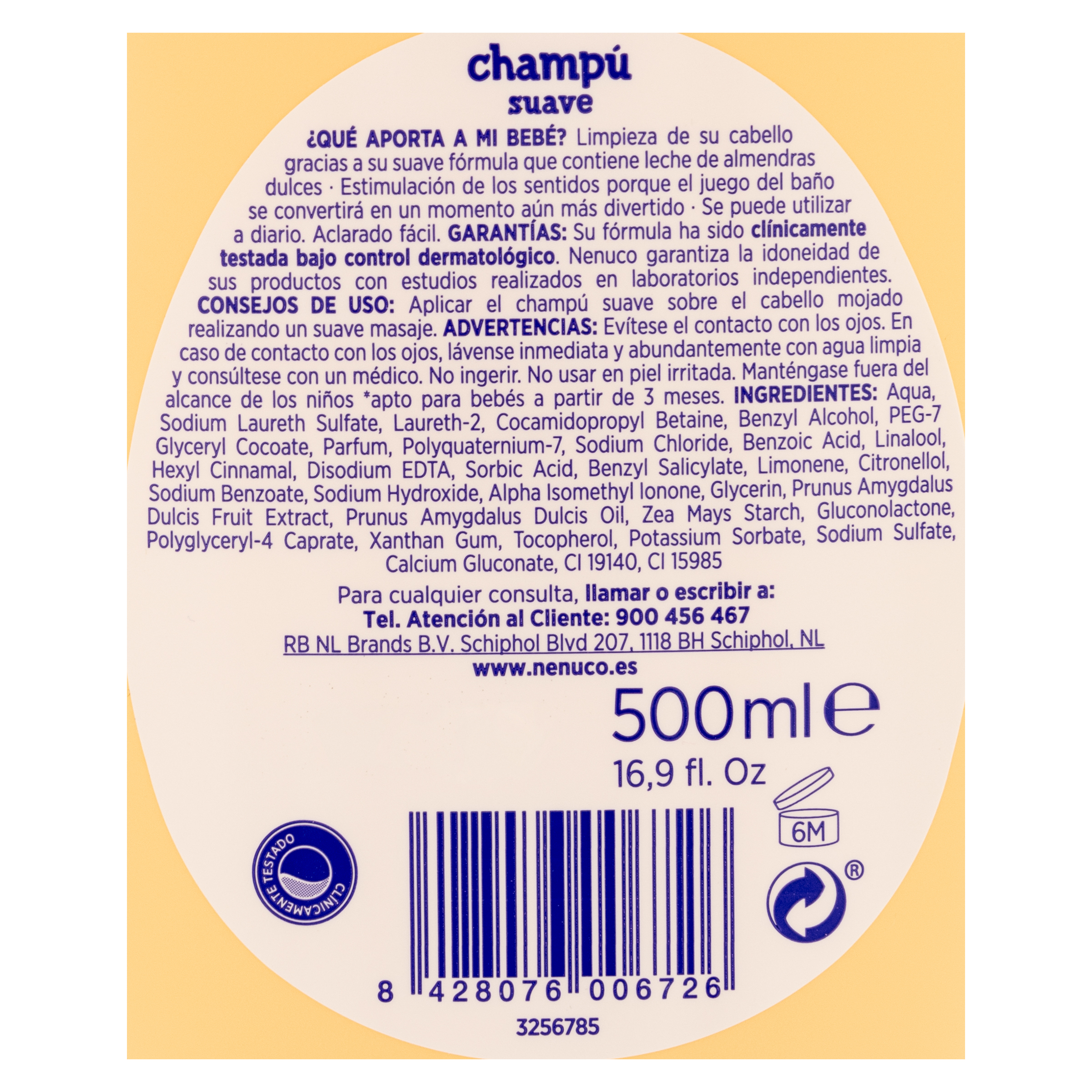 Champú Nenuca 500ml suave