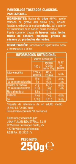 Panecillos tostados Alipende 250g