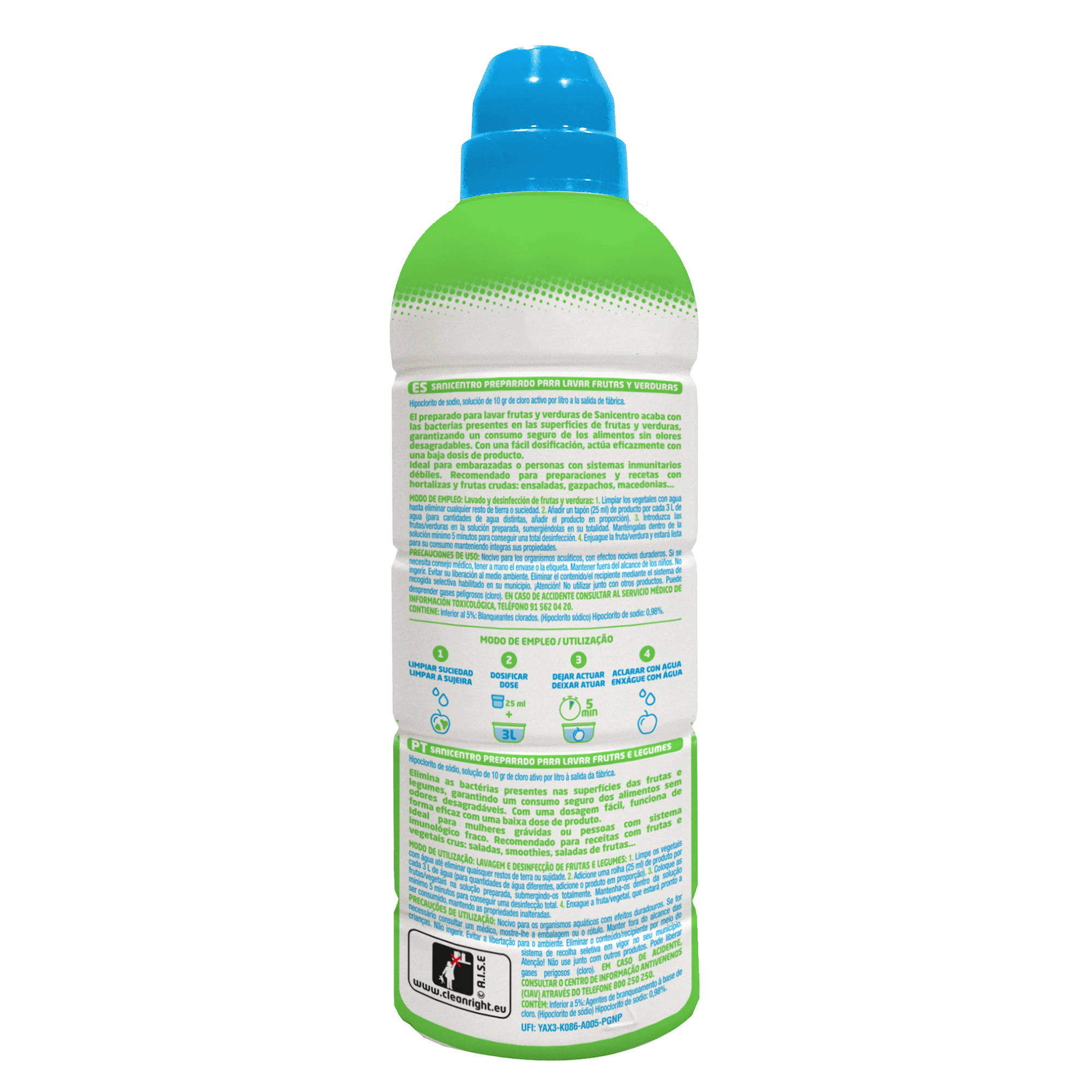 Desinfectante para lavar fruta-verdura Sanicentro 750ml