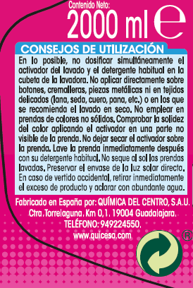 Quitamanchas líquido Lanta 2l para ropa de color