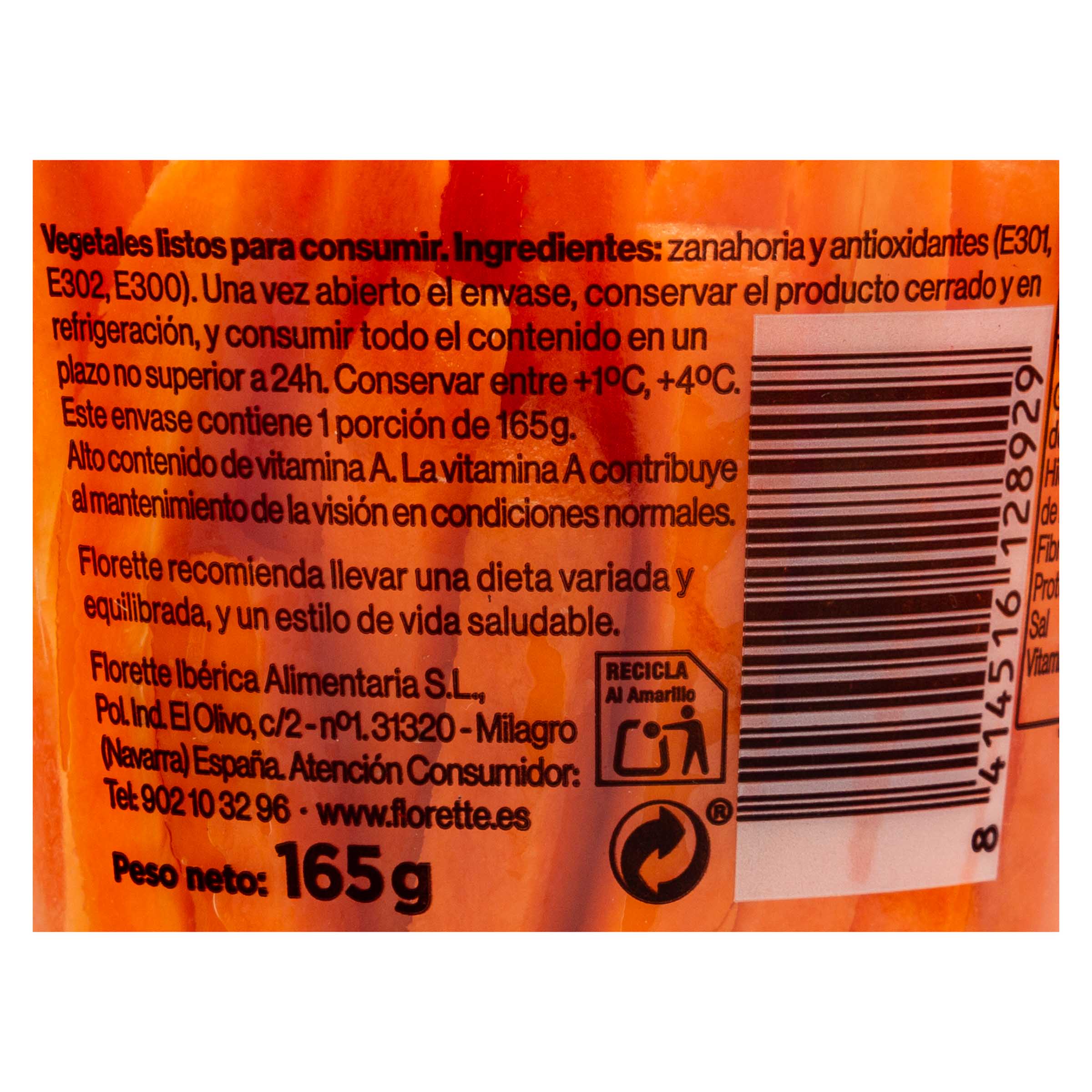 Palitos de zanahoria Florette 165g