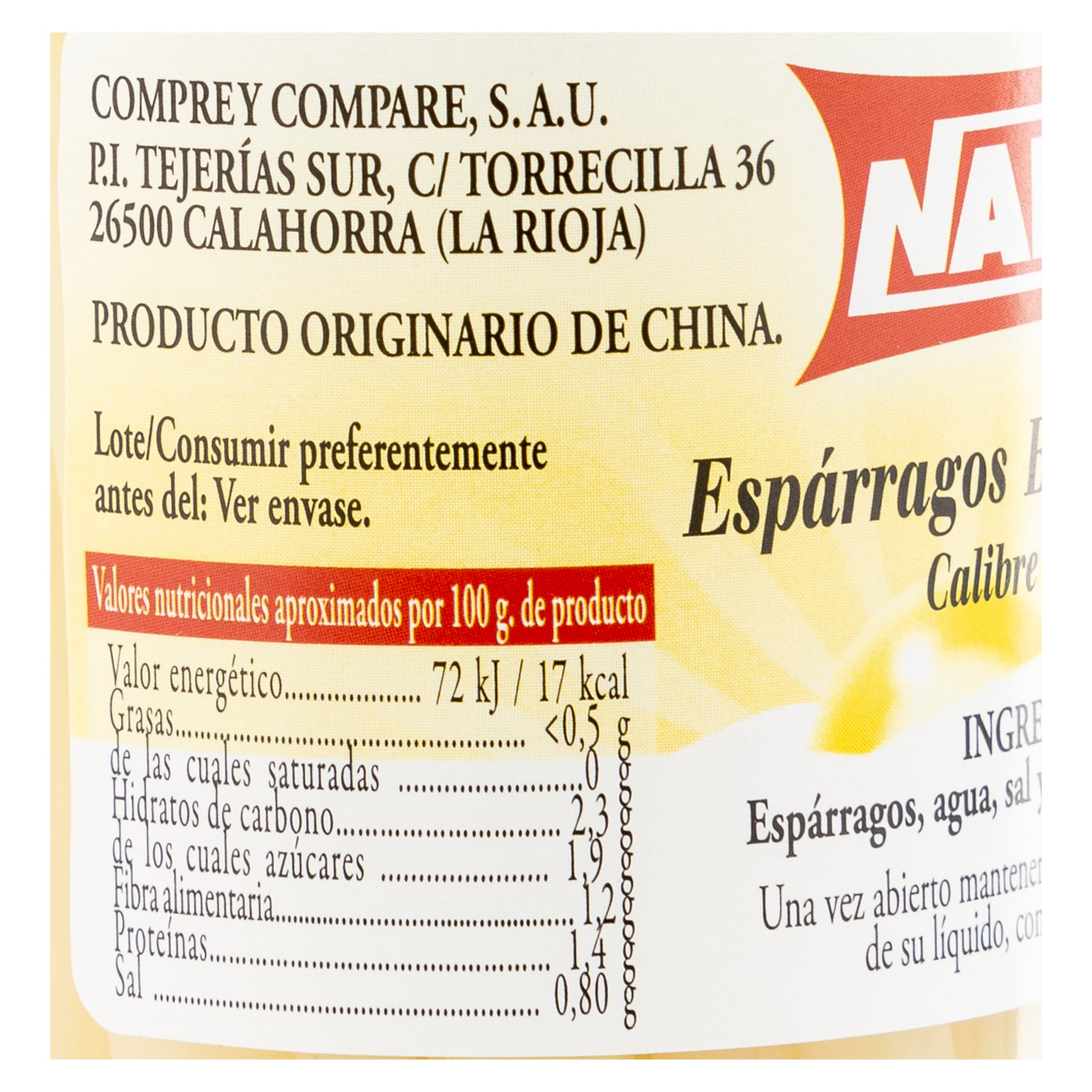 Espárragos blanco corto Napal 110g