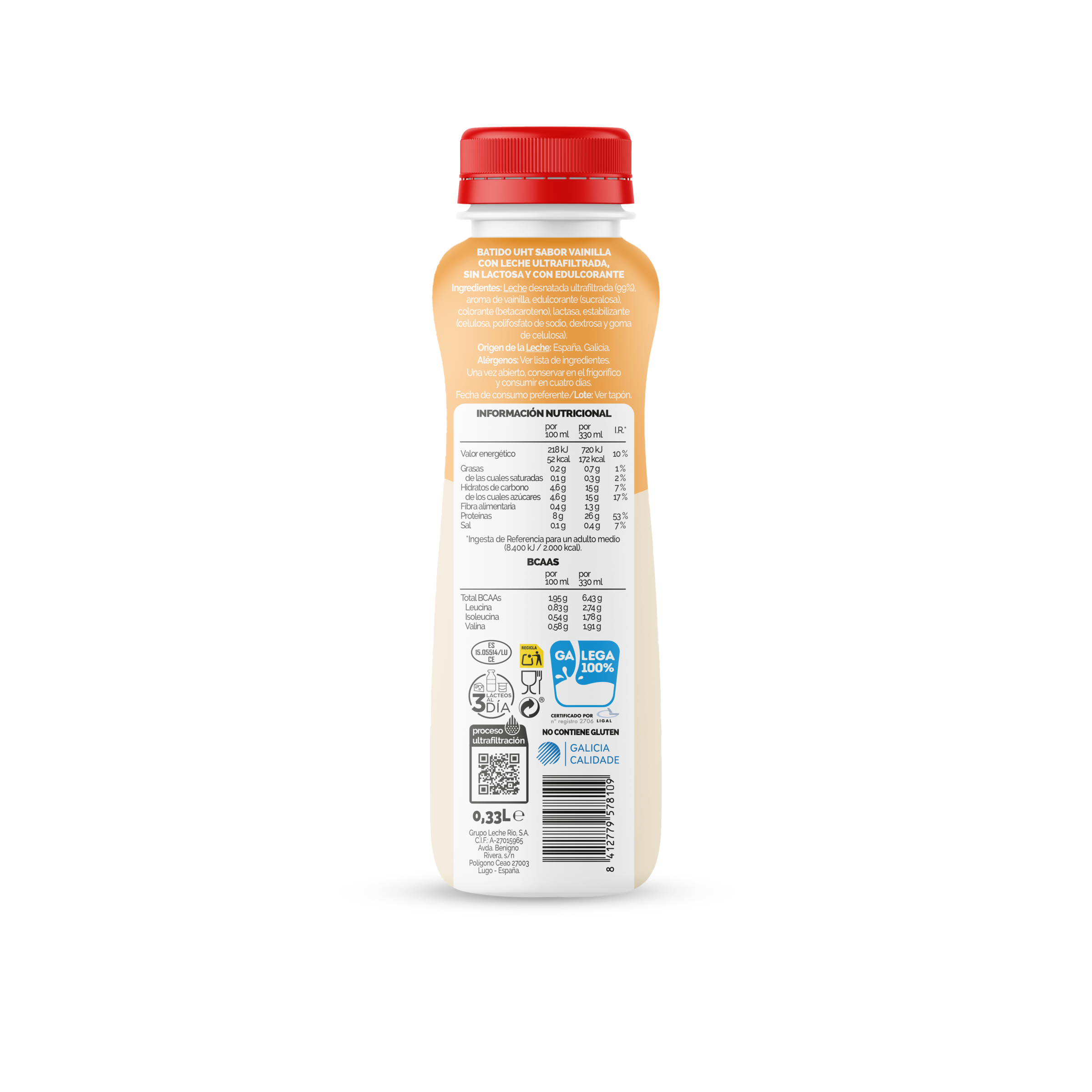 Batido pro Optimilk 330 ml sabor vainilla