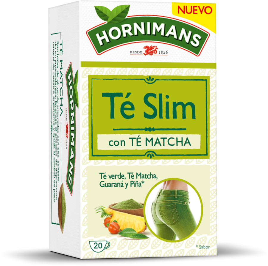 Té silueta té matcha té verde guaraná Hornimans 20u