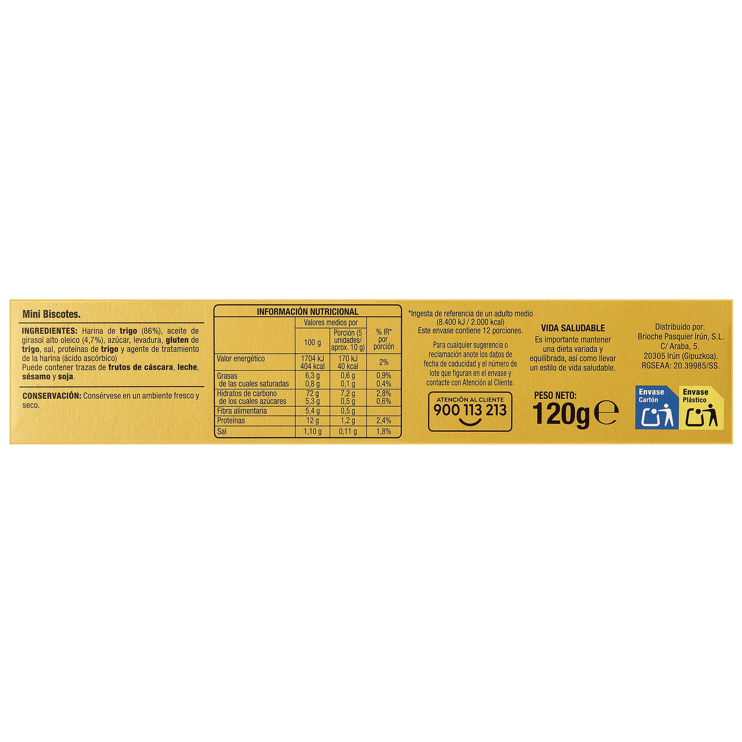 Mini biscotes Alipende 120g