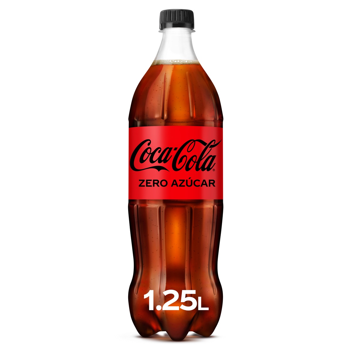 Refresco cola Coca-Cola botella 1,25l zero azúcar