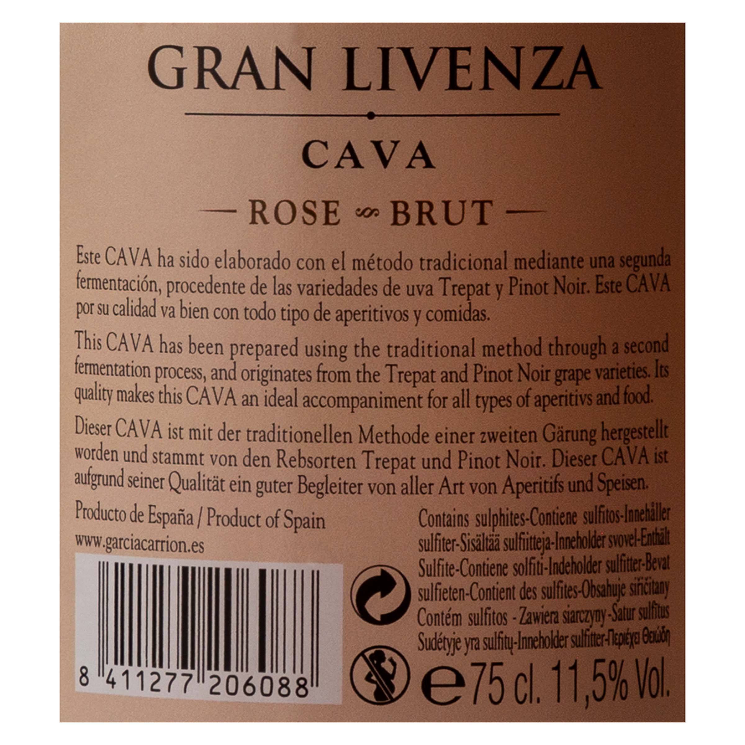 Cava brut rosé Gran Livenza 75cl