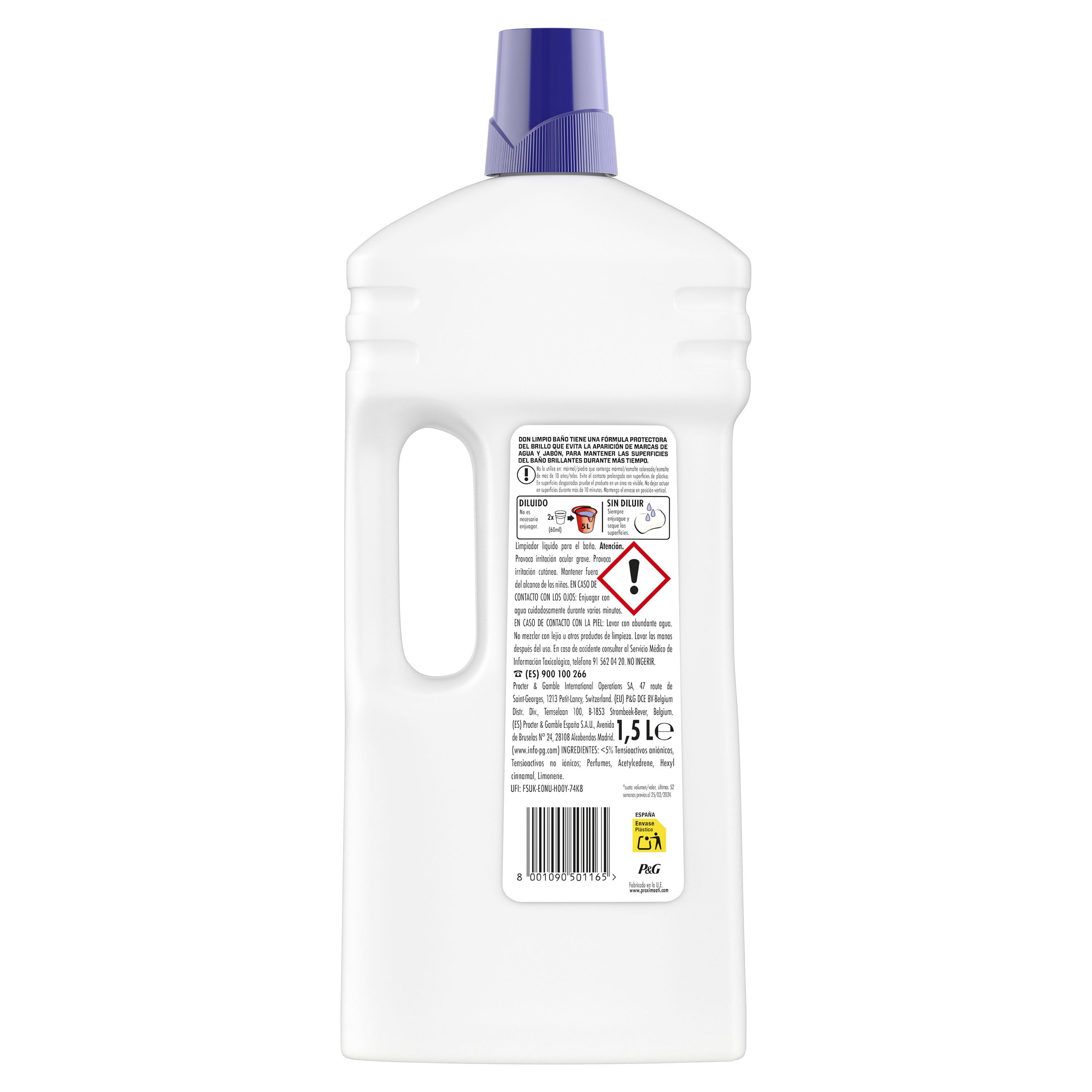 Limpiahogar Don Limpio Baño Líquido Detergente 1.5 I