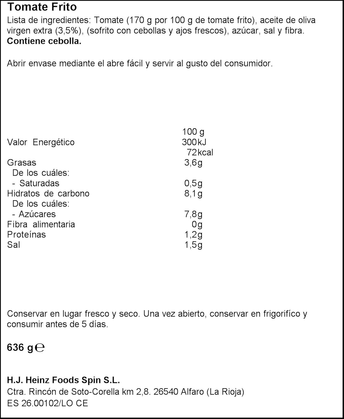 Tomate frito aceite oliva extra sin gluten Orlando p3