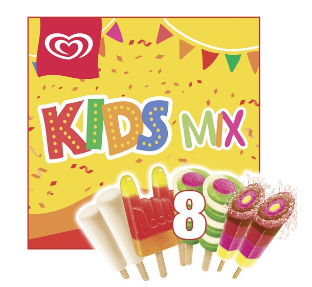 Helado para niños en presentación mix de 8 unidades Frigo